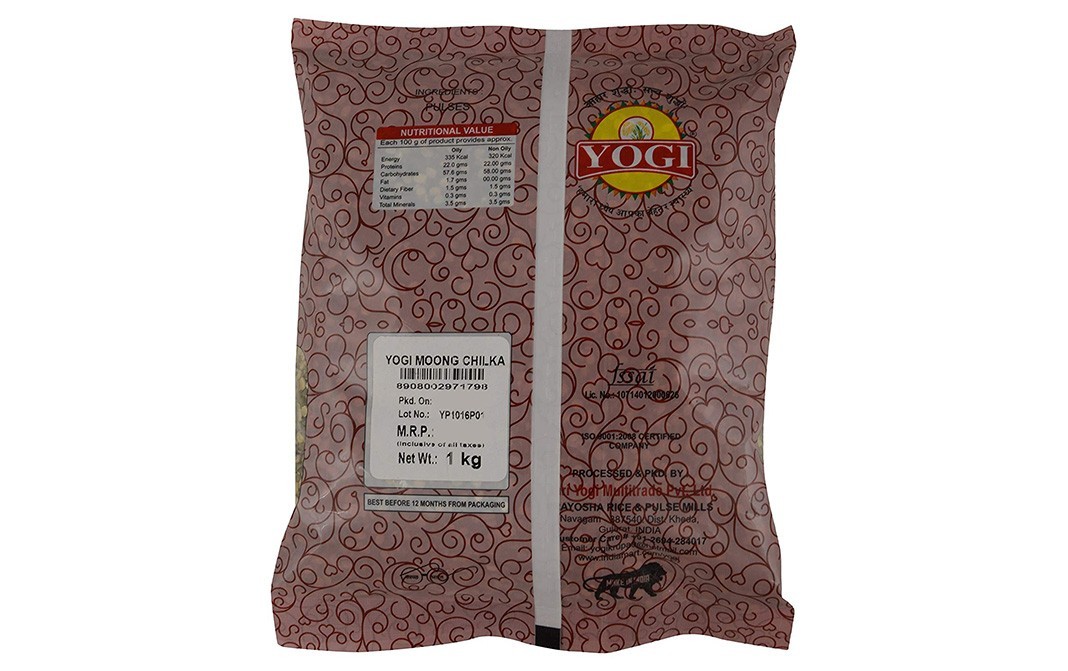 Yogi Moong Chilka    Pack  1 kilogram